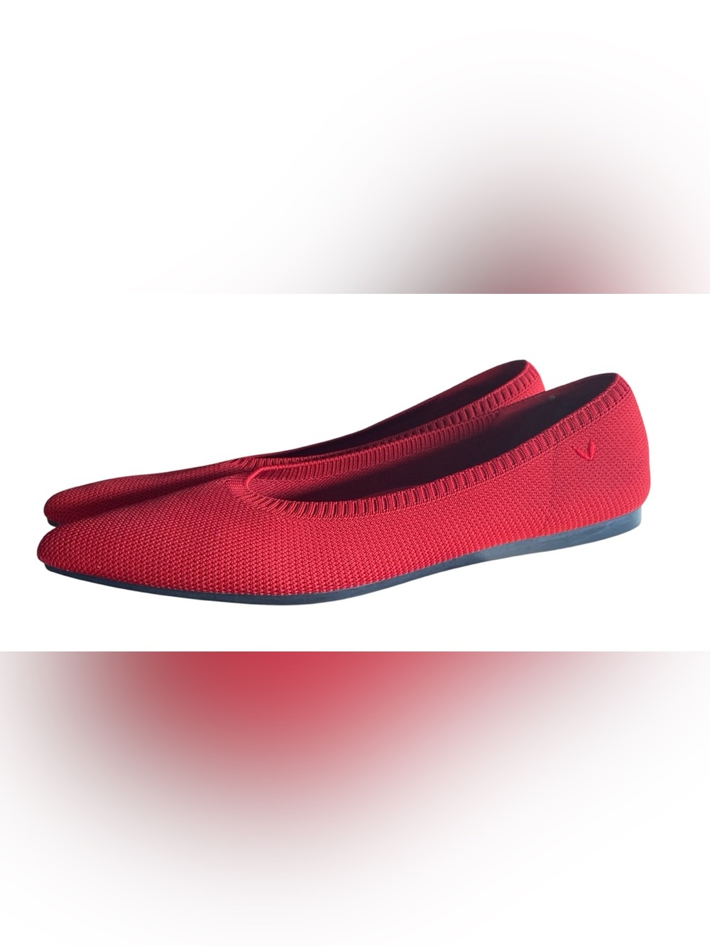 Vivaia Aria Ruby Red Pointed Toe Ballet Flats Women Size EU 41 US 10
